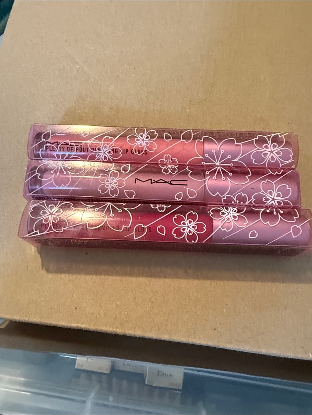 MAC Cosmetics Lip Gloss Set in Pink and Red Floral Packaging